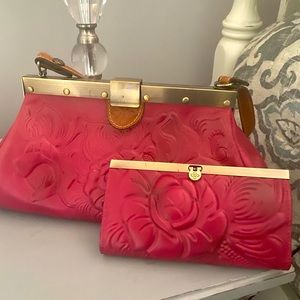 Patricia Nash hot pink leather with wallet